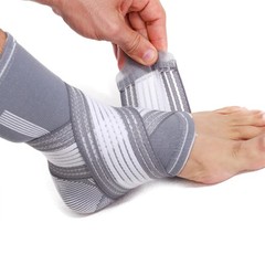 Adjustable Ankle Support Brace Gray, Size M, 1 Unit