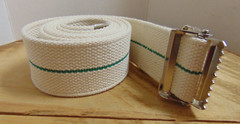Posey Gait & Transfer Belt No. 6556 Cream & Green Stripe 60″ x 2″