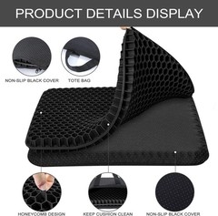 Luxury Double Layer Gel Cushion for Office & Wheelchair – Relief for Back & Hips