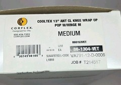 Corflex Cooltex 13″ Anterior Closure Knee Wrap OP Pop wHinge Medium