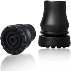 1/2/3/4Pair Rubber Cane Tips 3/4 Inch Heavy Duty Walking Cane Tips Sturdy BLK