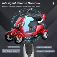 800W Mobility Scooter 15mph 31mi Range, LED, 440lb