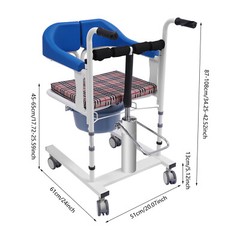 Hydraulic Patient Lift Transfer Chair for Home, 330.7 Lbs Transfer Nursing Chair