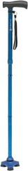 Enhanced Stability Foldable Walking Cane – Blue Aluminum, 37.5in Max Height