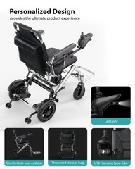 33LB Lightweight Electric Wheelchair Clearance, Intelligent 330Lb, Foldable