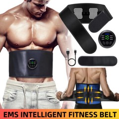 43in-59in EMS Abdominal Muscle Toning Trainer ABS Stimulator Toner Fitness Belt