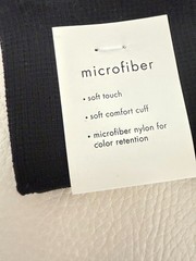 soft touch microfiber socks comfort cuff black 8.5″ foot length
