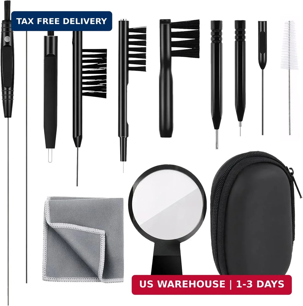 Hearing Aid Cleaning Kit 13 Pcs Hearing Aid Cleaner Black Hearing Aid Cleaning T