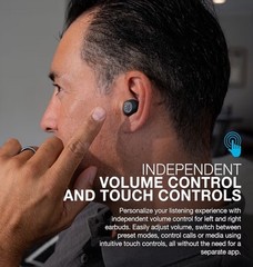 Hearing Aid JLab Hear Bluetooth Earbuds 4 Preset Mode Rechargeable In Ear Detect