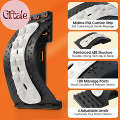 Premium Back Stretcher for Lower Back Pain Relief – 4-Level Adjustable Lumbar Su