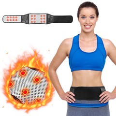 Self Heating Magnetic Back Support Lower Lumbar Brace Adjust Belt Pain Relief