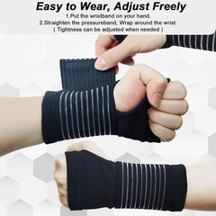 2 Pack Wrist Brace Compression Adjustable Support for Carpal Tunnel Tendonitis