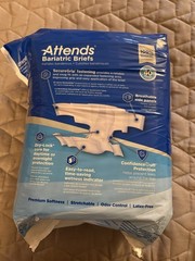 Attends Bariatric Incontinence Briefs Overnight 4XL Up to 106in 8ct Odor Ctrl