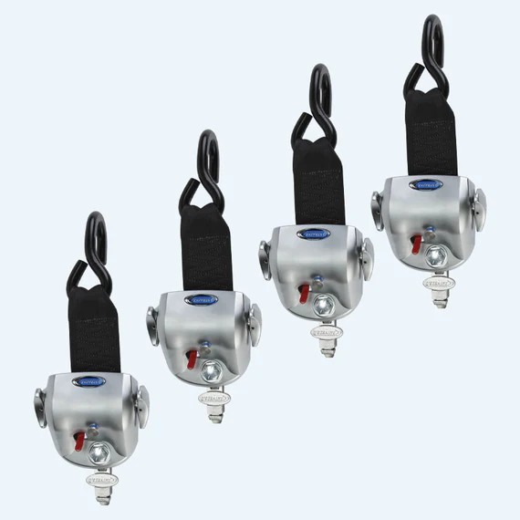Q’Straint QRT-360 Heavy Duty Wheelchair Tie down Retractors W/ L-Track Lug- NEW
