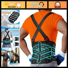 Plus Size Back Brace with Removable Straps – Posture Corrector Support Belt for