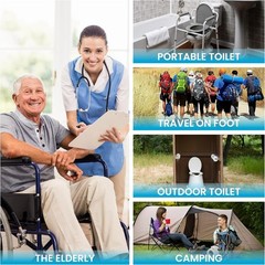 Universal Fit Commode Liners with Built-In Absorbent Pads – 60 Disposable Bags