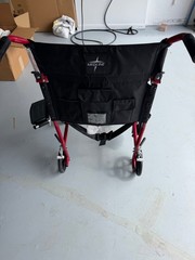 Medline MDS808200F3R 19in. Ultralight Transport Wheelchair – Red
