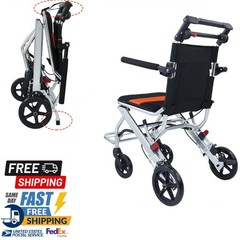 Lightweight Foldable Portable Wheelchair Travel Transport Wheelchair For Seniors