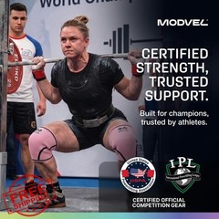 Modvel 7mm Knee Sleeves Large PEACH Pair