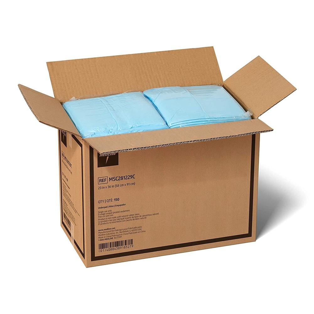 150Ct XL 23″x36″ Lights Medline 3-Layer Absorb Plus Adult Underpads -MSC281226C