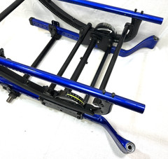Quickie Iris Tilt In Space Full Motion Wheelchair Frame Blue W/ Indicator