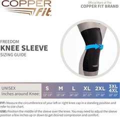 Comfortable Copper Knee Compression Sleeve in Large – Enhances Overall Mobility