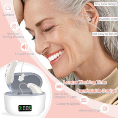 New BTE invisible hearing aid, 6 volume levels, 2 noise reduction modes