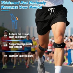 2 Pack Knee Pain Relief & Patella Stabilizer Knee Strap Brace Support for Hik…