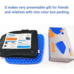 Gel Seat Cushion 1.8 Inch Thick Seating Pad Orthopedic Chair Pressure Relief