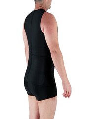 Men’s Microfiber Compression V-Tank for Gynecomastia, Belly Support – USA Made