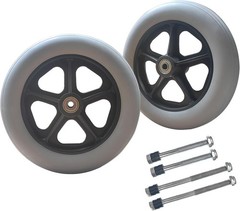 2 PCS 8 x 1.5 Inch Solid Replacement Wheels for Rollator Walker Folding Hand …