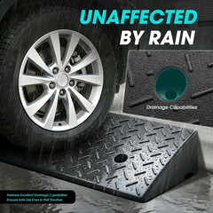 Heavy Duty 5.7″ Rubber Curb Ramp for Driveways, Loading Docks & Vehicles