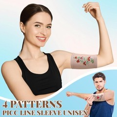 4 Pcs PICC Line Cover Sleeve PICC Upper Arm Cover Soft Breathable Elastic Lin…