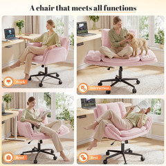 Criss Cross Chair, Flip-Up Arms & Adjustable Height | Velvet, Thick Foam Seat,36