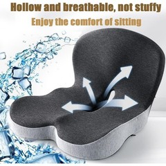 Memory Foam Office Chair Cushion L-Shaped Integrated Seat Cushion Lumbar Support