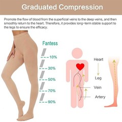 Therapy 20-30 mmHg Firm Support Gradient Compression Tights Pantyhose Stockings