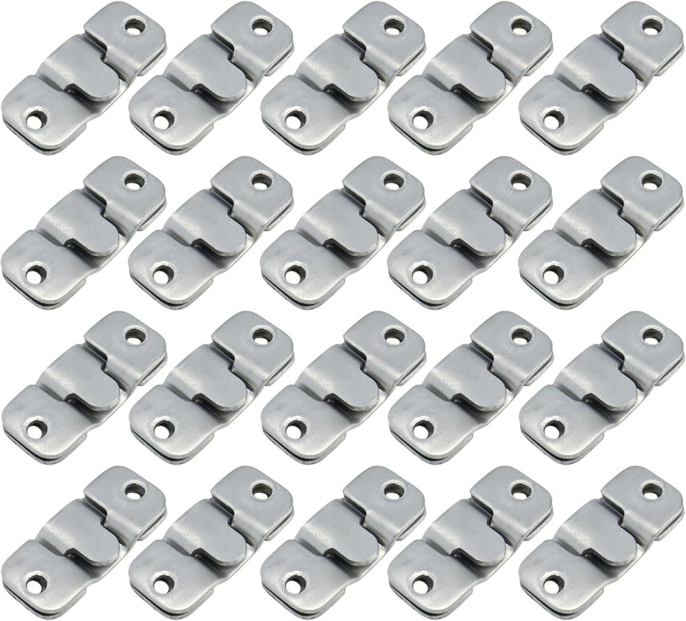 20 Pcs Sectional Couch Connectors Furniture Interlocking, Metal 44x19mm