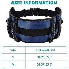 6 Handles 360° Walking Assist Belt for Elderly, Adjustable Safety Transfer Belt