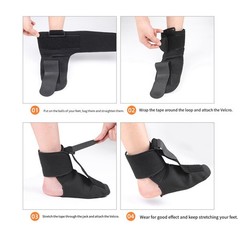 1Pcs Sock Support Dorsal Drop Foot Brace Soft Stretching Boot Splints Size1586