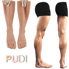 Highly Simulated Skin Silicone Prosthesis Foot Sleeve Leg Cover Scars CD