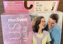 Mediven Plus Compression Stockings Open Toe Calf Socks 20-30 mmHg Beige Size IV