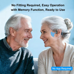 Bluetooth Bone Conduction Hearing Aid For Elderly Seniors Noise Reduction