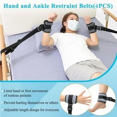 4pcs Medical Bed Limb Holders Restraints for Hands, Feet, Ankles & Arms