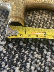 Vtg. Art Deco Art Nouveau Brass Handle Replacement Only Floral For Walking Cane