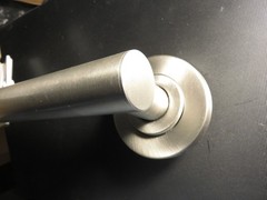 Homewerks 16 Inch Bathroom Grab Bar 1-1/4 Inch Brushed Nickel Decorative Support