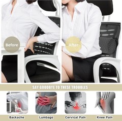 Ergonomic Lumbar Roll Pillow – Dark Grey Foam Cushion for Back Support (11×4.3)
