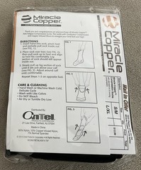 Miracle Copper Anti-Fatigue Compression Socks Black S/M As Seen On TV