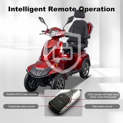 1000W Heavy Duty 4-Wheel Mobility Scooter for Senior 37Mile 15MPH 500lb Capacity