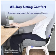 Cushion Lab Ergonomic Pressure Relief Seat Cushion MSRP $75 – Gray – New In Box