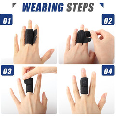 Finger Splint (No Metal Support), 2PCS Upgraded Neoprene Finger Straps/Wraps for